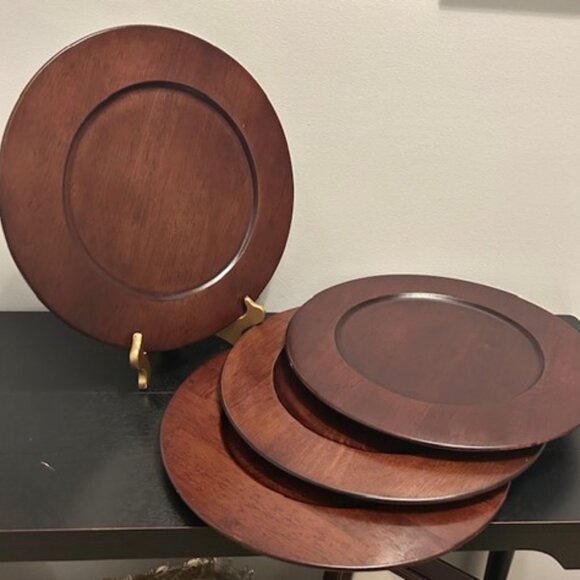 Nautica Bermuda Wooden Plate Chargers - Picture 1 of 11